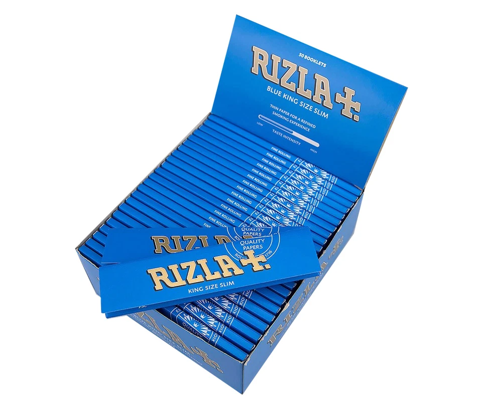 Rizla Blue King Size Slim Ulta Thin Rolling Papers For A Slow Burn