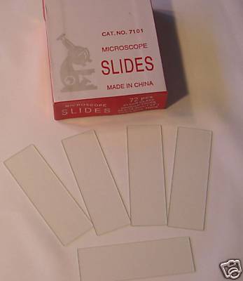 Blank Microscope Slides 72 pcs Ground Edges 1''X3'' New