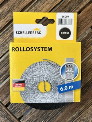 Rollladengurt 23 mm 6 m Schellenberg schwarz NEU OVP Made in Germany