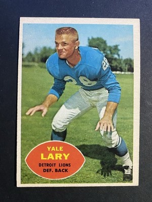 1960 Topps Football Yale Lary Detroit Lions Card #48 Hall of Famer