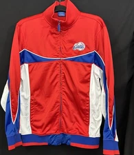 Los Angeles Clippers Jacket Mens Large Blue Red Full Zip Basketball Track Jacket