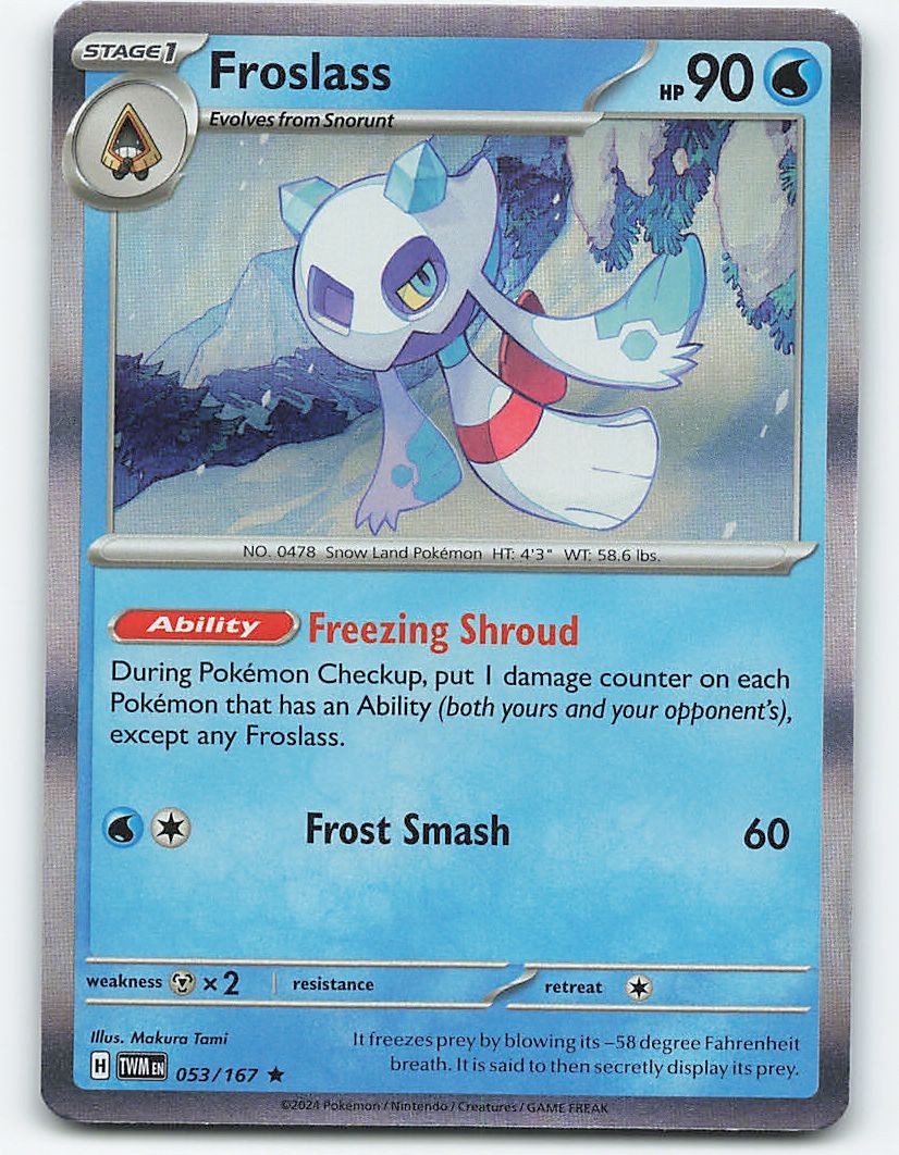Froslass #053/167 Holo Pokemon Card