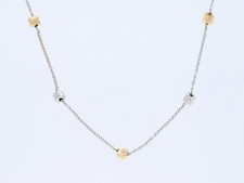 Necklace with 20 brilliant-cut diamonds, 585 yellow gold, white gold, 14...