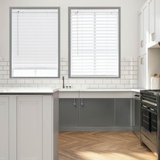 2" Flat Slat Venetian Blind, 53" W x 72" H, White