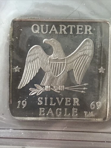 1969 1/4 oz .999 Silver Quarter W.H. Foster Eagles Nest Hercaimy Walla Walla, WA