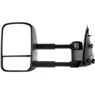 Pair Towing Mirrors 97-03 Ford F150 Std Ext Cab Power Adj Black Housing