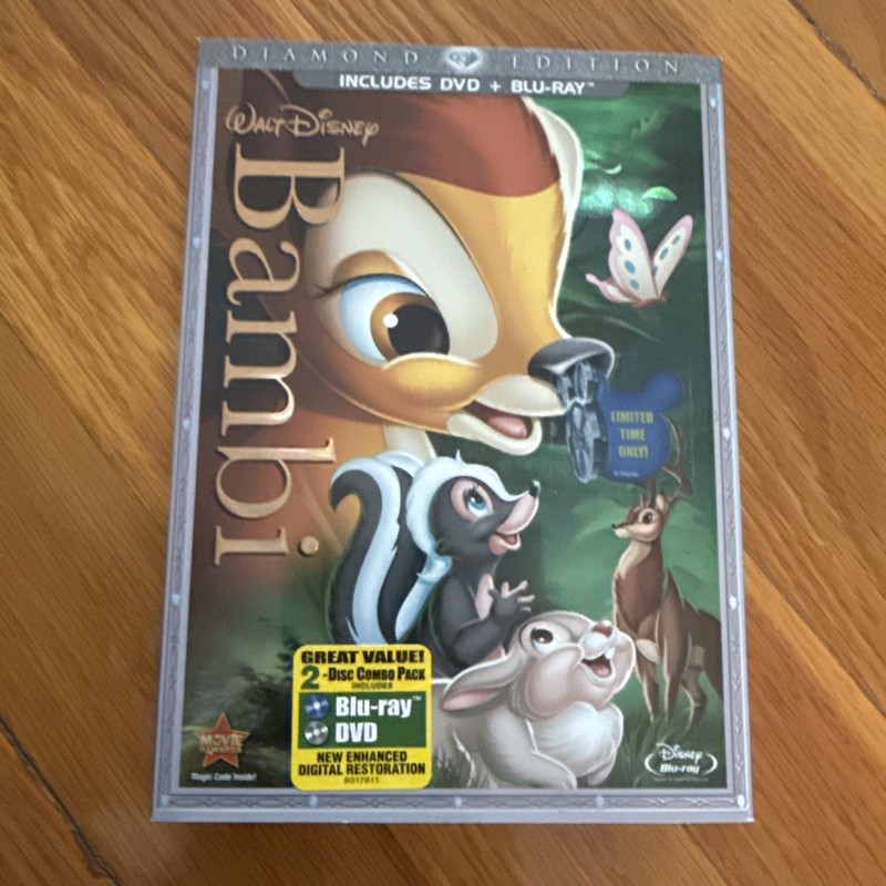 Disney Bambi Diamond Edition Blu-ray/DVD Combo Animation Family Movie NTSC G