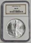 1994 American Silver Eagle 1 oz .999 Fine Silver Coin NGC MS 69