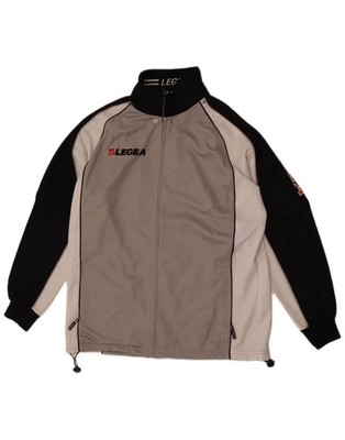 Legea Mens Graphic Tracksuit Top Jacket Medium Grey Colourblock Polyester CS15