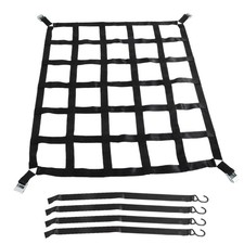 Truck Bed Cargo Net Capacity 1100LBS 42" x 50" Heavy Duty W/ Cam Buckles S-Hooks