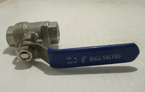 NEW BALL VALVE 3/8" FULL PORT 316 STAINLESS STEEL 1000 WOG THREADED 3/8"X3/8"