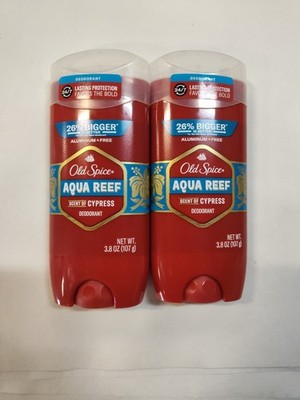 TWO Old Spice Red Collection Deodorant for Men, Aqua Reef Scent, 3.8 oz