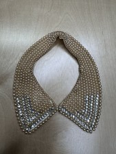 Vintage Hand Made Collar "Top Hit" Fashion Faux Pearl And Rhinestone Japan