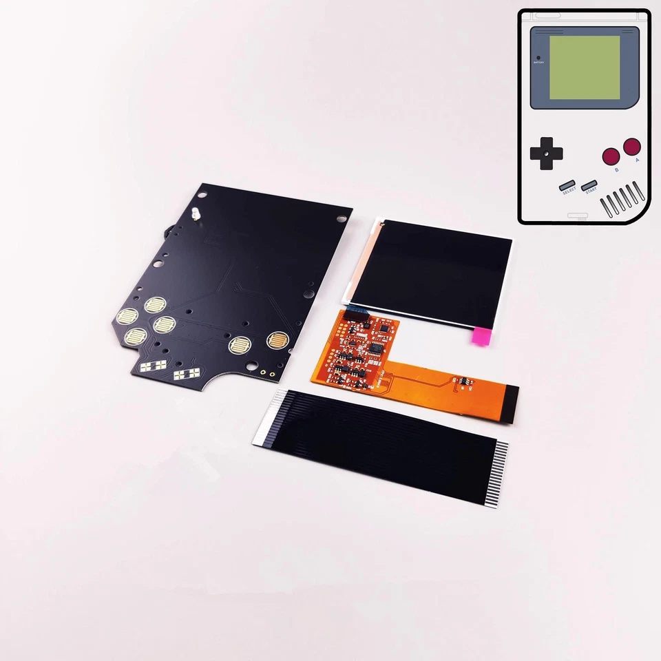 For Nintendo Game Boy GB IPS Backlight LCD Screen Highlight Mod 36 colors Mode - Image 4 of 4