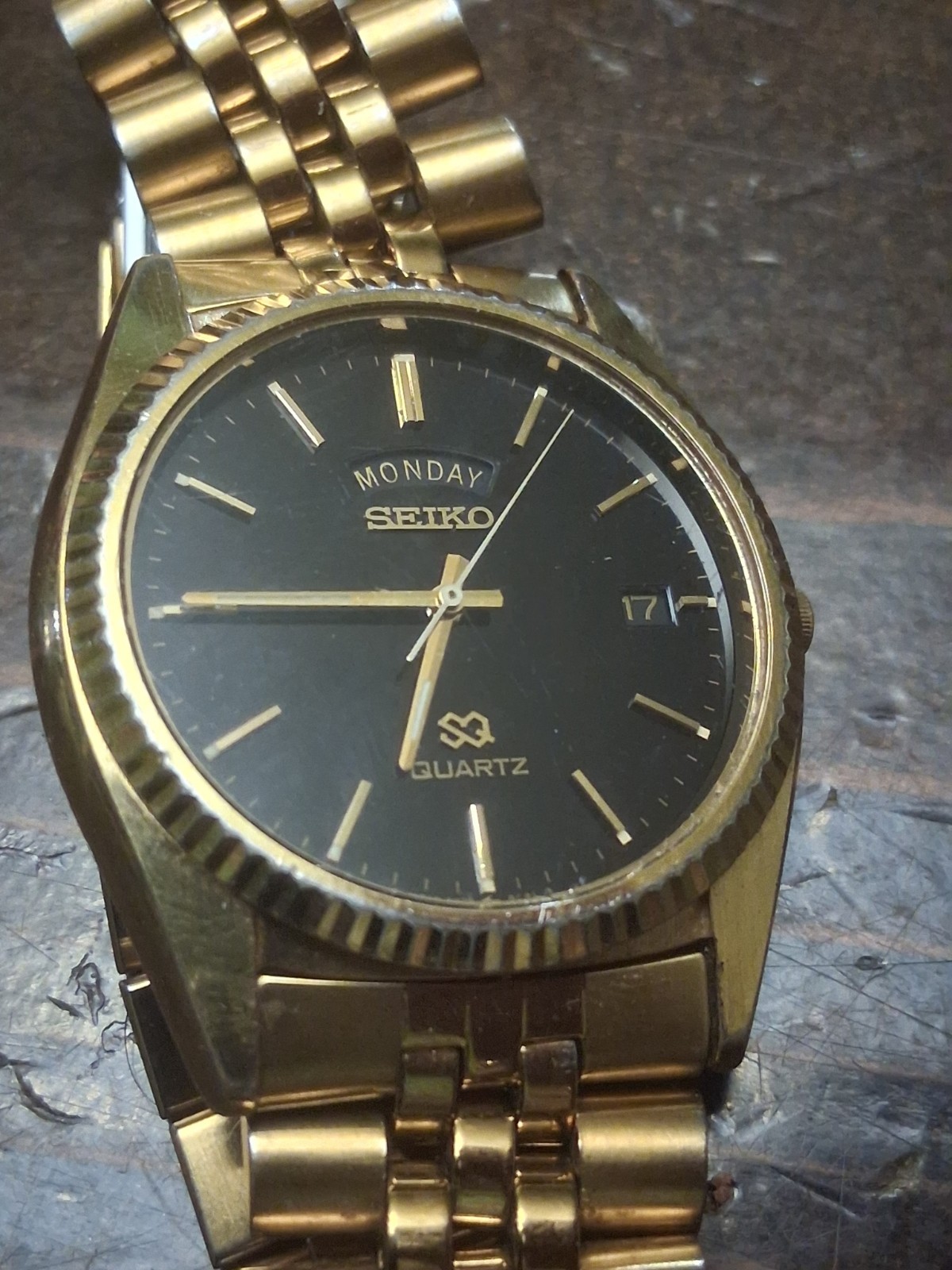 Bezel, 5Y23-8A69 Bracelet Presidential Two-Tone Seiko Jubille Fluted - vintagewatches.pk