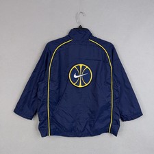 Vintage Nike Jacket Boys Medium 10-12 Blue Navy Windbreaker Full Zip Basketball