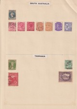 Australia States stamps on 3 Pages - Used