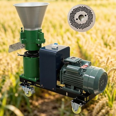 Animal Feed Pellet Mill Machine Farm Feed Granulator 3MM Plate 220V 120-150KG/h