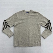 Men Gray Heather Patagonia Lambswool Sweater size Medium