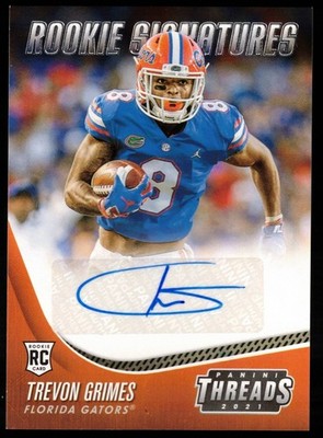 Trevon Grimes 2021 Panini Chronicles Threads Rookie Signatures #TS-TVG (RC, AU)