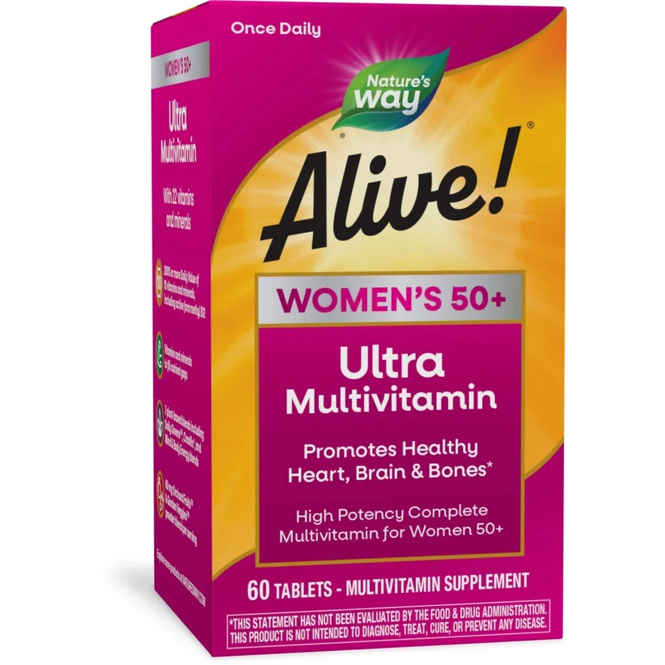 Nature’S Way Alive! Women’S 50+ Ultra Potency Complete Multivitamin, High Potenc - Image 2 of 4
