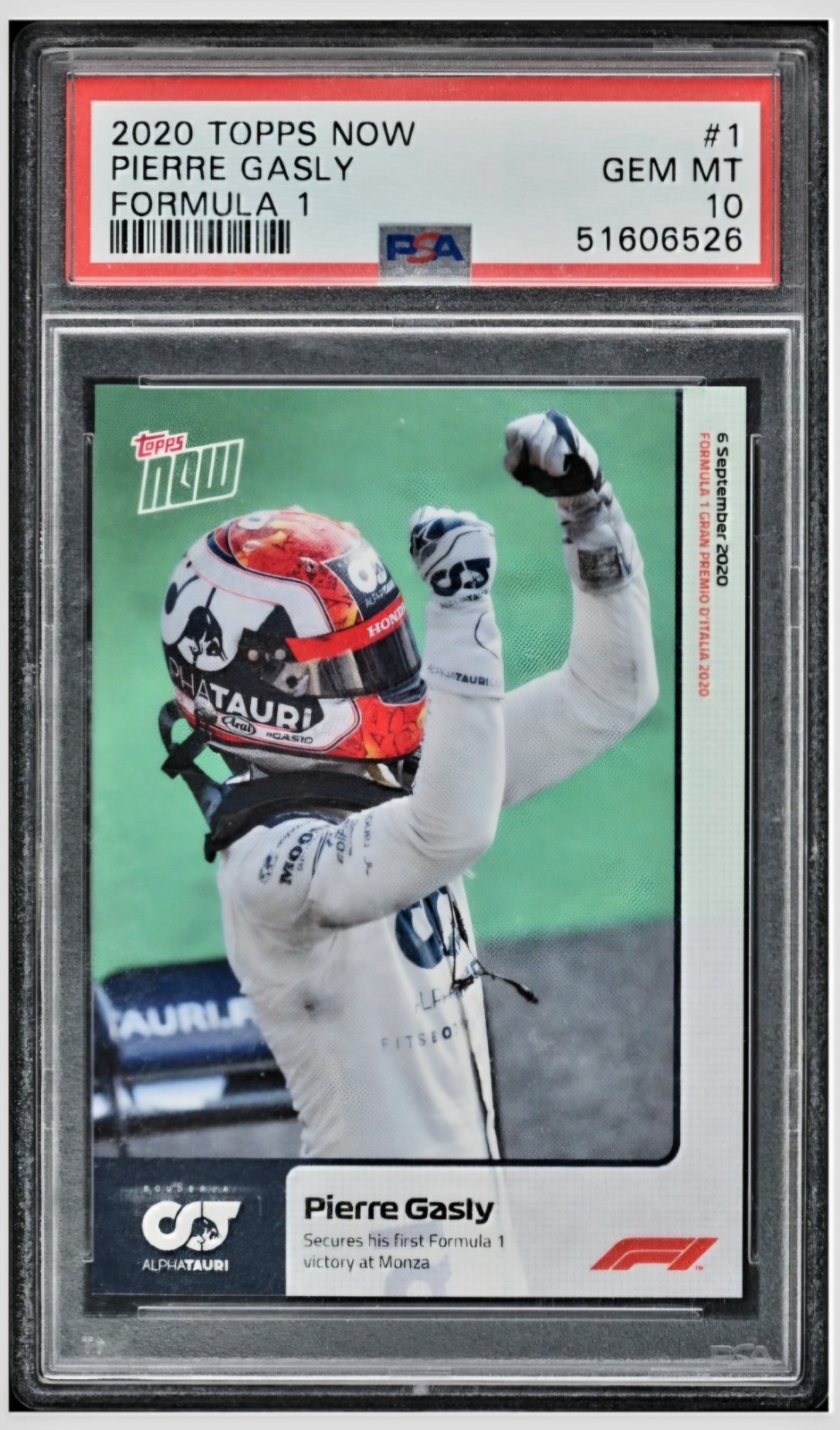 2020 ⛽ PSA 10 Topps Now Pierre Gasly Formula 1 F1 1st Victory at Monza #1