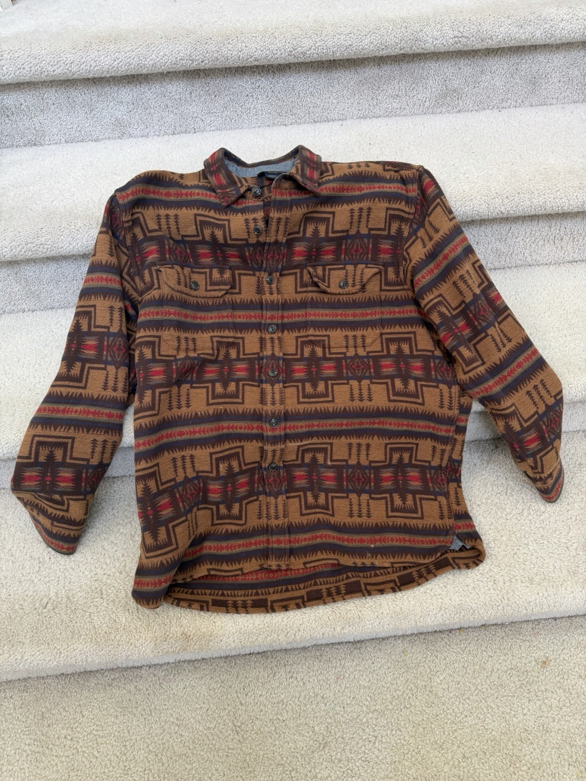 Pendleton Men’s LARGE  L Button Down Flannel Pre-… - image 1