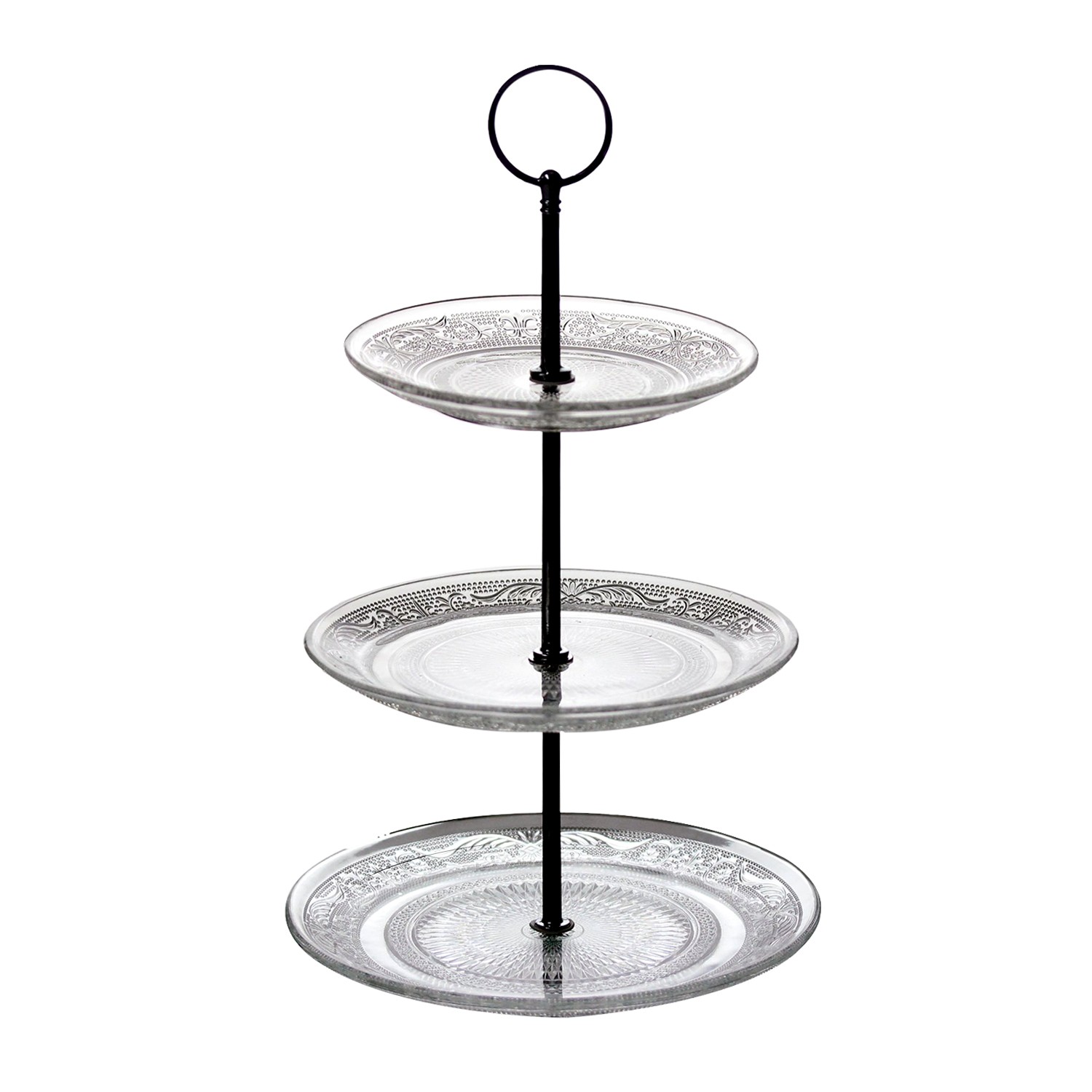 3 Tier Glass Cake Stand Afternoon Tea Wedding Plate Party Tableware Display
