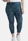 Terra & Sky Plus Size Dark Navy Animal Blue Capris Leggings Size 1X NWT — photo 2