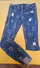 Bebe Star Heart Breaker Skinny Distressed Chewed Hem Jeans Size 28 Women's — photo 4