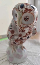 Large Vintage Chinese Canton Imari Porcelain Owl Ya Wan Zhen Cang 16.5cm