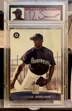 2001 Topps Reserve Graded Auto Rookie /1500 Rafael Soriano #123 PSA 8. Mariners 