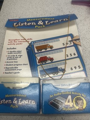 Measurement Listen & Learn Pack by Lakeshore Learning Materials Vintage Cassette