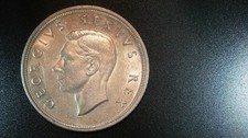 1949  SOUTH AFRICA  5 SHILLINGS  CROWN 80% SILVER COIN EXC!