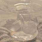 Lalique Crystal Nogent Sparrow Birds Pedestal Compote Dish Bowl — photo 3
