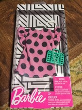 Barbie Complete Looks Pink Polka Dots Shirt Dress with Accessories Fashion Pack