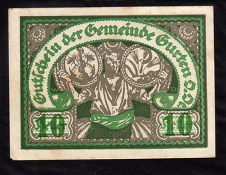 GURTEN AUSTRIA NOTGELD 10 Heller