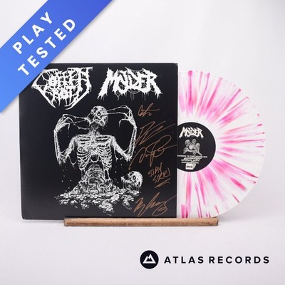 Coffin Rot Split Red Splatter On White Insert 12'' Single Vinyl Record - EX/NM
