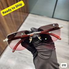 VVS Moissanite Sunglasses Glasses Iced Out Men Rimless Glasses Gift For Him