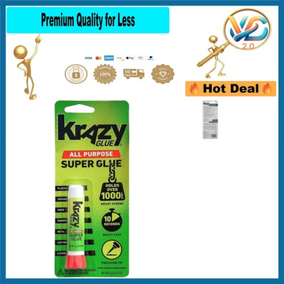 #ad All Purpose Super Glue 0.07 Oz Leak Proof Tube for Household Repairs New $3.60