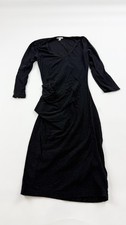 James Perse Dress Womens 3 Long Sleeve Ruched Midi Stretch Made in USA