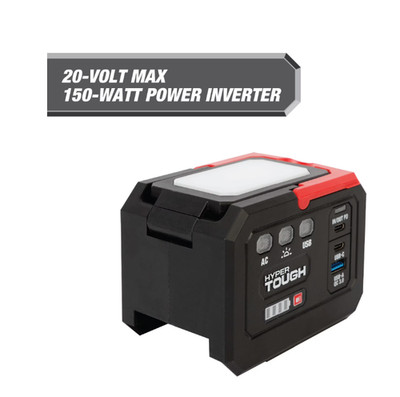 Hyper Tough 20V Power Inverter 150-Watt, 3-USB Ports, New