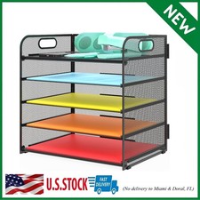 Letter Tray Paper Organizer 5-Tier Desk Organizer File Organizer Paper Holder wi