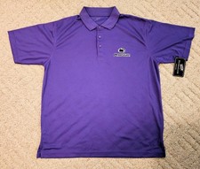 NEW - NWT Penn State Ultra Club Performance Polo Shirt - Purple w/Logo - Large