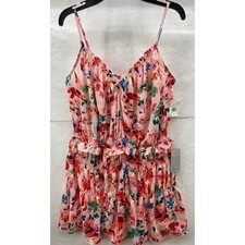 NWT NSR Dress Womens Sz Medium Pink Teddi Floral Blouson Layered Ruffles $85