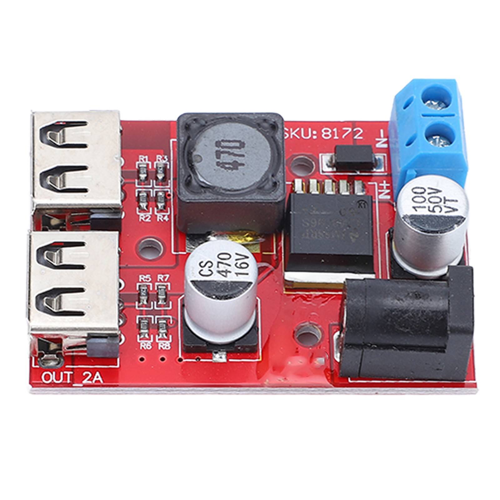 Voltage Regulator Board Solar Controller 2 USB Output Module DC6V-30V To 5V