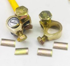 1 Pair Pure Copper Battery Terminal Connector, Heavy Duty Cable End Connector Co