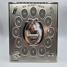 Studio Decor Expressions My First Year Baby Milestones Photo Frame Silver Gift