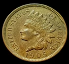 1905 INDIAN HEAD CENT UNCIRCULATED! 4 DIAMONDS! A beautiful coin!