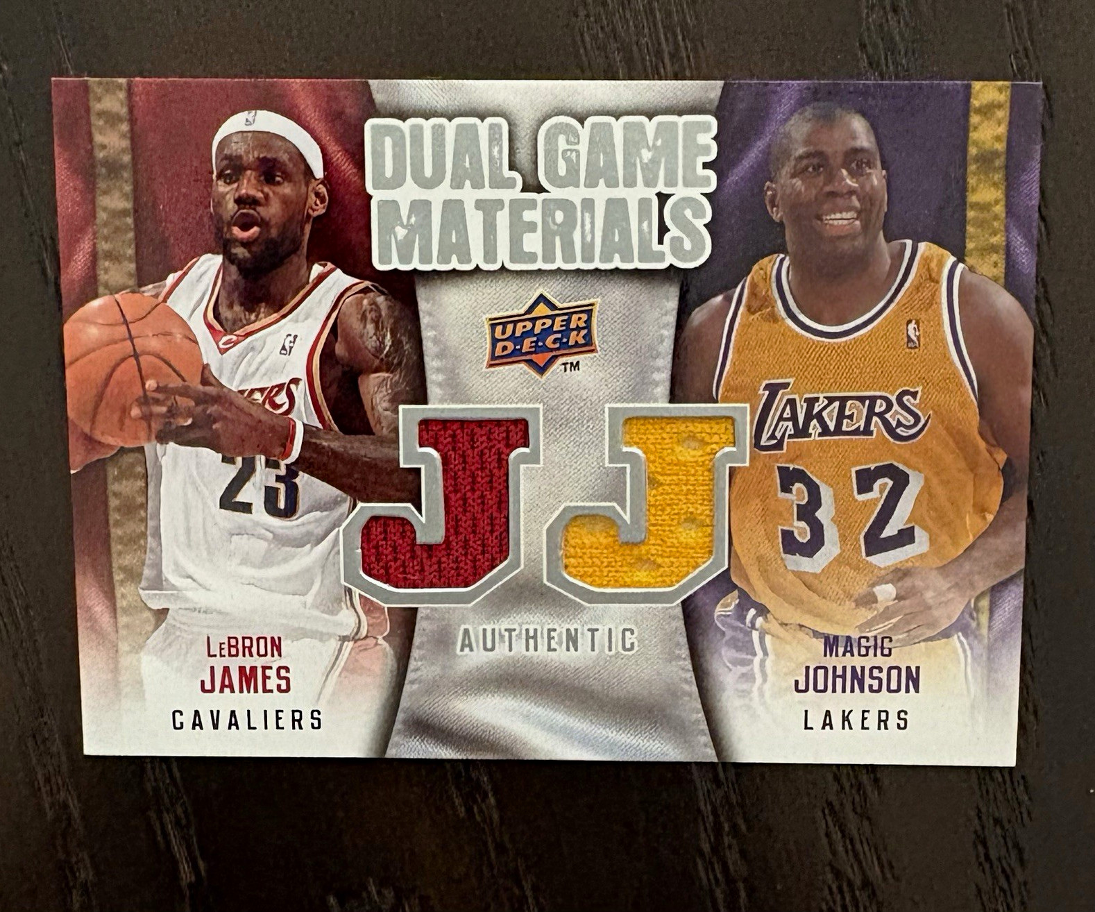 Upper Deck 2009-10 Dual Game Materials LeBron James Magic Johnson #DG-JJ NBA